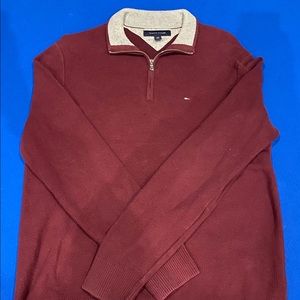 Quarter zip crew neck